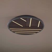 Lucande Orven LED ceiling lamp, wood, 50 cm, dimmable