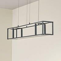 Lucande LED pendant light Estante, black, dimmable, CCT