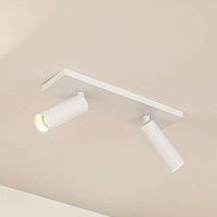 Arcchio Brinja Slim ceiling spotlight, white, 2-bulb, GU10 MR11