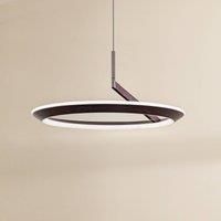 Lucande Eldra LED pendant light, coffee brown, 55 cm, CCT