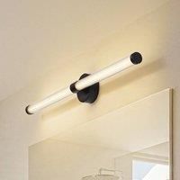Lucande Melisa Bathroom LED Wall Light (Splash-Proof (Modern) in Black Glass (1 Bulb) - Wall Lights Mirror Light Bathroom Wall Lighting Bathroom Light