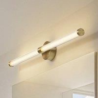 Lucande Melisa Bathroom LED Wall Light (Splash-Proof (Modern) in Gold/Brass Glass (1 Bulb) - Wall Lights Mirror Light Bathroom Wall Lighting Bathroom Light