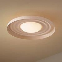 Lindby LED ceiling light Waves, beige, 43 cm, metal
