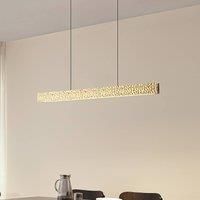Lucande LED pendant light Nivara, 117 cm, gold, metal