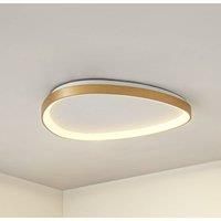 Lucande LED Ceiling lamp, gold, CCT