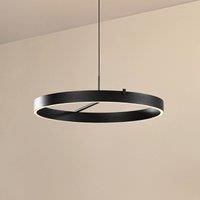 Lucande LED hanging light Rovan, 60 cm, black, CCT, dimmable