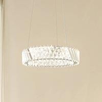 Lucande LED Pendant lamp, crystal, iron