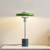 Lindby Branford table lamp, 46 cm, green, metal/marble