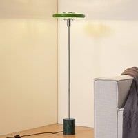 Lindby Branford floor lamp, 130 cm, green, metal/marble