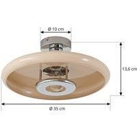 Lindby Branford ceiling light, 35 cm, beige, metal