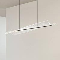 Lucande LED pendant light Vellia, black, length 112 cm, CCT