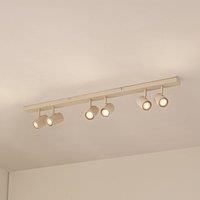 Lindby Kardis wall light, beige, 6-bulb, metal, GU10