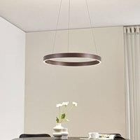 Lucande LED Yonam Dimmable (Modern) in Brown Metal (1 Bulb) Living Room Light