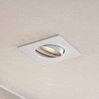 Prios recessed light Fibur, white, 9 cm, GU10