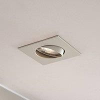Prios recessed light Fibur, beige, 9 cm, GU10