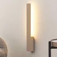 Arcchio Ivano LED wall light, beige, 43 cm high, metal