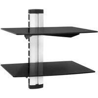 SKY BOX CD DVD PS3 Wi-Fi Universal Wall Shelf Shelves Mount Bracket Black/Silver