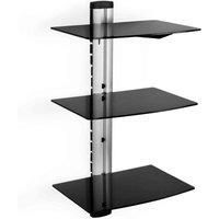 SKY BOX CD DVD PS3 Wi-Fi Universal Wall Shelf Shelves Mount Bracket Black/Silver