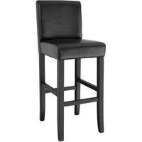 Luxury Bar Stool Breakfast Bar Stool with Backrest Chair Wood Antique Brown