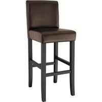 Luxury Bar Stool Breakfast Bar Stool with Backrest Chair Wood Antique Brown