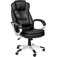 tectake Office chair with double padding - black