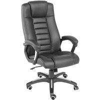 tectake Luxury office chair made of black artificial leather - black