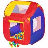 tectake Play tent with 200 balls pop up tent - colorful