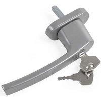 Lockable window handles window fittings with lock and keys matt silver new