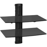 SKY BOX CD DVD MP3 PS3 Wi-Fi Universal Wall Shelf Shelves Mount Bracket black