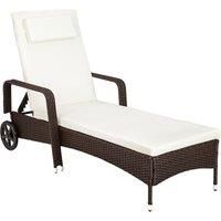 Rattan day bed sun canopy lounger recliner garden patio terrace furniture new