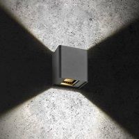 LCD 5030 LED outdoor wall light, up/down, graphite