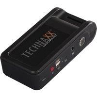 Technaxx 12000 mAh Car Battery Jump Starter Power Pack (Gas Up to 4,0L / Diesel up to 2,5L) with Powerbank TX-218 - Portable Battery Booster Gadget with 2x USB-A Charging Ports & LED Flashlight