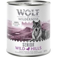 Wolf of Wilderness Senior Duo-Protein Recipe Saver Pack 24 x 800g - Wild Hills - Duck