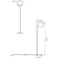 Nyta Tilt Globe Floor stainless steel white