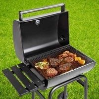 tectake BBQ made of powder-coated metal - black