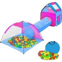 Igloo childrens kids play tent and tunnel + 200 balls + bag pit playhouse garden