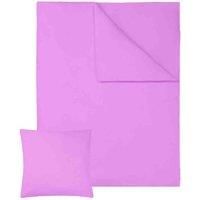tectake Bedding set cotton sheets 200x135cm 2 PCs - purple