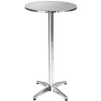 Round aluminium bistro table bar pub party cafe garden patio 2 heights Ø60cm New
