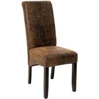 Dining chairs with ergonomic seat shape - dining room chairs, kitchen chairs, dining table chairs - antique brown
