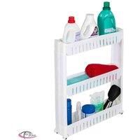 Slide out kitchen trolley rack holder slim storage organiser on wheels new