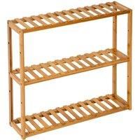 3 TIER BAMBOO WOODEN KITCHEN BATH BATHROOM SHELF RACK ORGANISER UNIT STORAGE