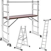 3 Way combination ladder scaffold aluminium multi purpose ladder platform new