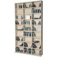 cd storage/display unit shelving - 27 shelves for 1080 cds beech 180x102x23.5 cm