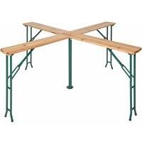 Folding table Quattro 241 x 241 x 103 cm - bar table, foldable table, wooden folding table - brown