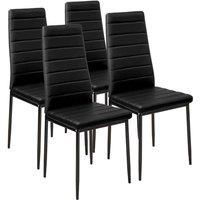 Set of 4 Modern Synthetic Leather Dining Chairs In White #a