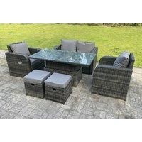 Grey Rattan Garden Furniture Set - Four Or Six Seater!