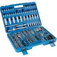 tectake Ratchet with socket set 171 PCs. - blue