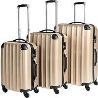 Set of 3 piece travel luggage wheel trolleys suitcase bag hard shell new