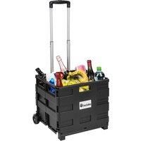 TecTake Foldable Shopping Trolley With Hard Shell - Black