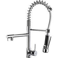 Kitchen tap coil-spring 2 water taps sink one-hand mixer washbasin basin fitting